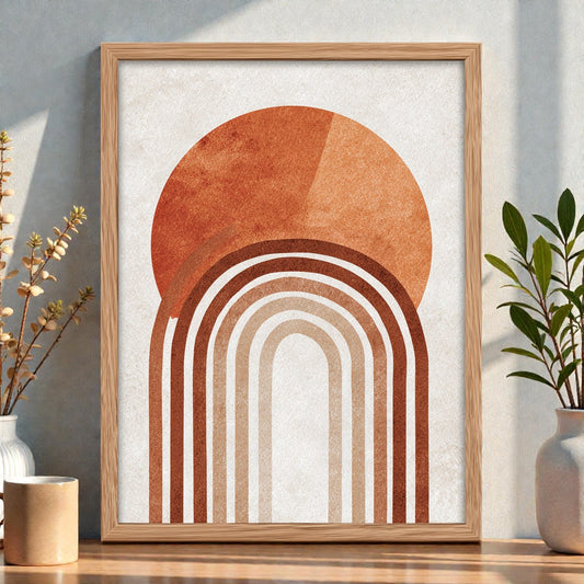 Moxico Framed Canvas Art - Desert Terracotta