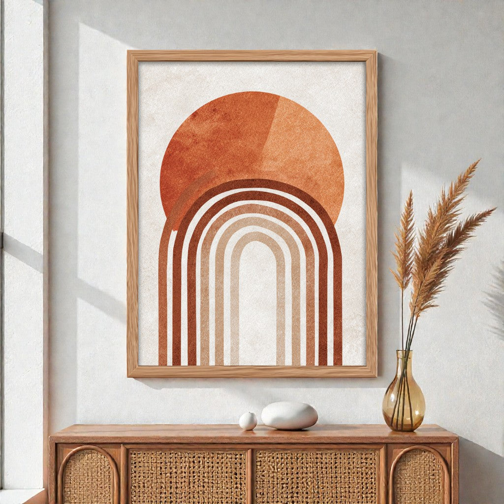Moxico Framed Canvas Art - Desert Terracotta
