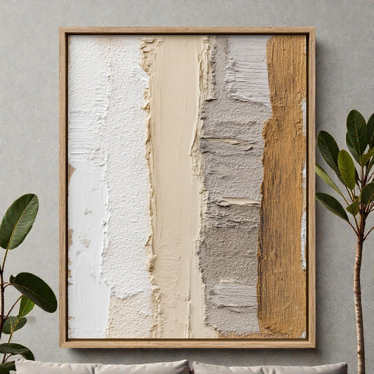 Moxico Framed Canvas Art - Wabi-Sabi Beige