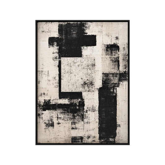 Moxico Framed Canvas Art - Midnight Geometric