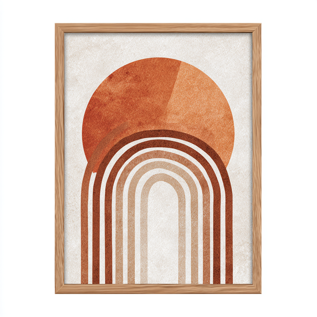 Moxico Framed Canvas Art - Desert Terracotta